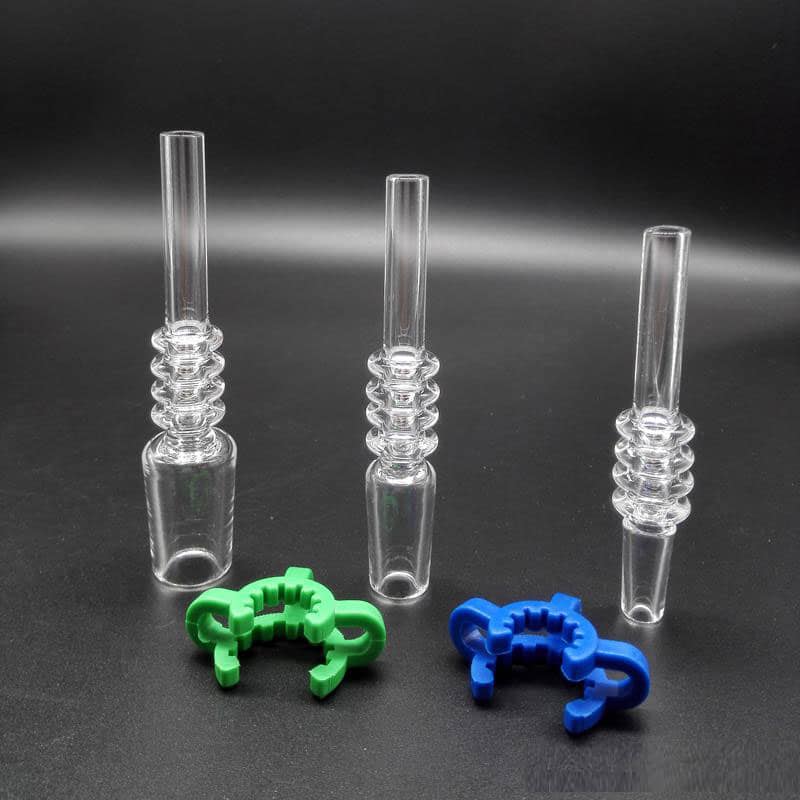 10mm 14mm Quartz Tips with Plastic Clip For Mini Nectar Collector Kits Dab  Oil Rigs – JCVAP®