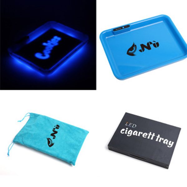 FREE SHIPPING NEW Cookies x Glow Tray LED Rolling Tray - Blue