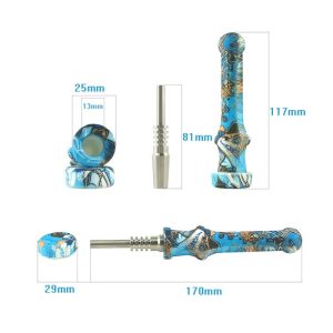 mini nectar collector with 14mm titanium nail (2) mini nectar collector with 14mm titanium nail (2)