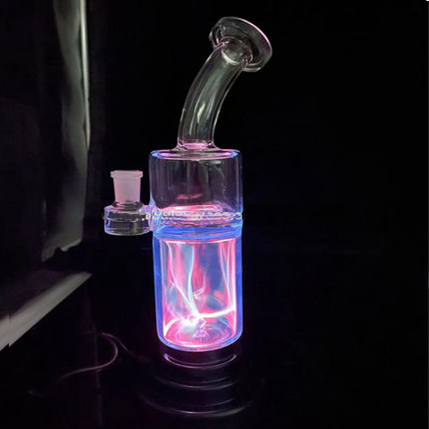 Plasma Light Water Pipe Glass Bong Hookah Curved & Straight Mouthpiece & Plasma Bong at
