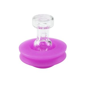 Clear Ball Cap with Tap for pro and JCVAP chambers -Pink