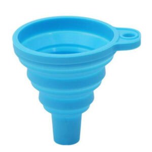 Collapsible Food-Grade Silicone Funnel-blue