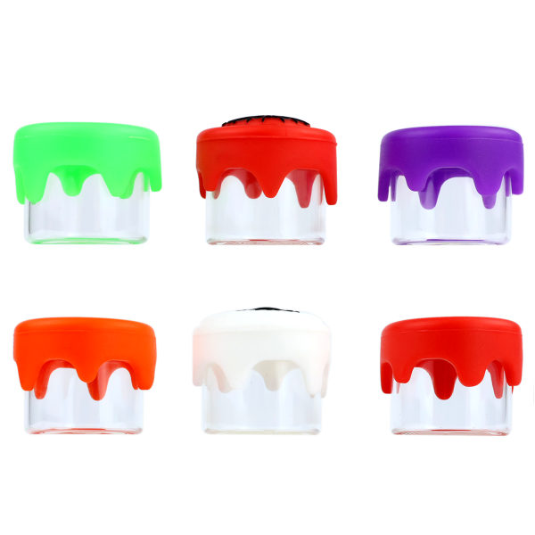 Silicone Wax Glass Container