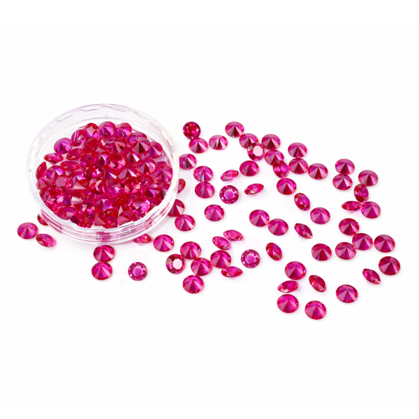 Ruby Diamond Faceted Cut 2mm