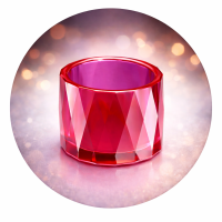 Faceted Ruby Insert for Quartz Banner